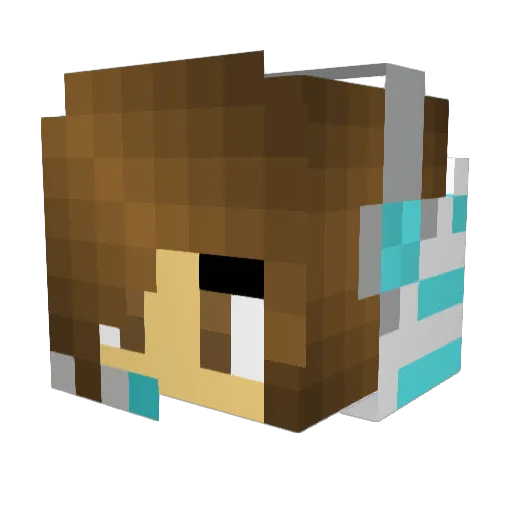M3g4a_k Minecraft avatar head, 3D render