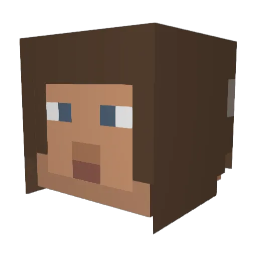 M3gaGuy Minecraft avatar head, 3D render