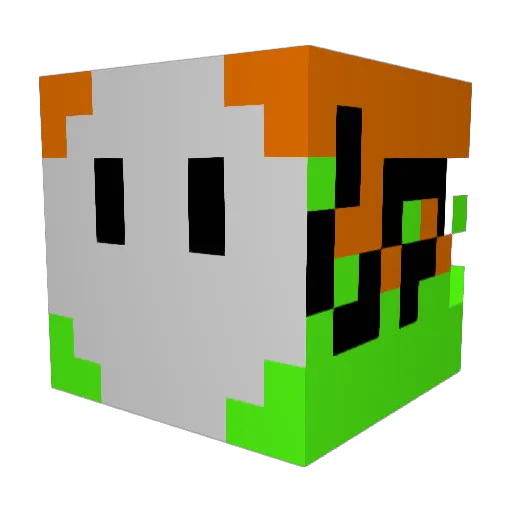 M3gamichi Minecraft avatar head, 3D render