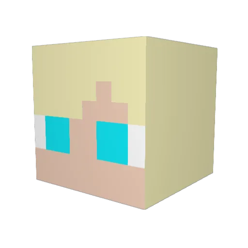 M3gan200 Minecraft avatar head, 3D render