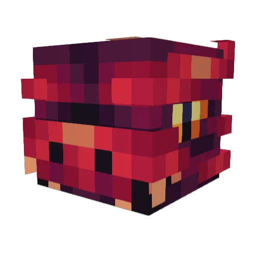 M3kWolf Minecraft avatar head, 3D render
