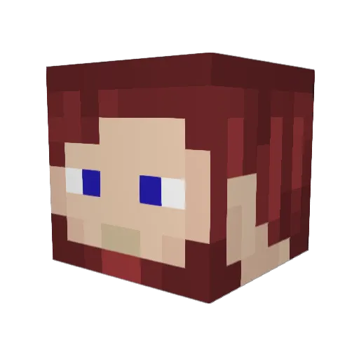 M3lakt Minecraft avatar head, 3D render