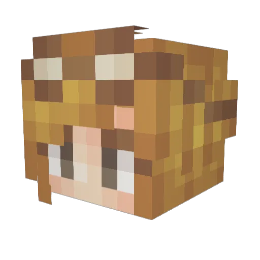 M3liora Minecraft avatar head, 3D render