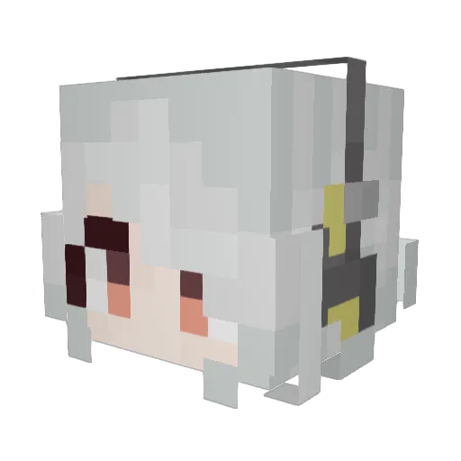 M3lky Minecraft avatar head, 3D render