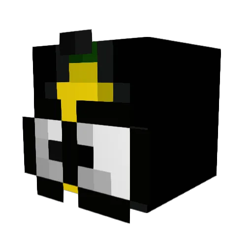 M3lle_ Minecraft avatar head, 3D render