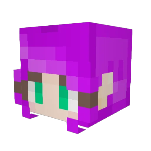 M3llyM Minecraft avatar head, 3D render