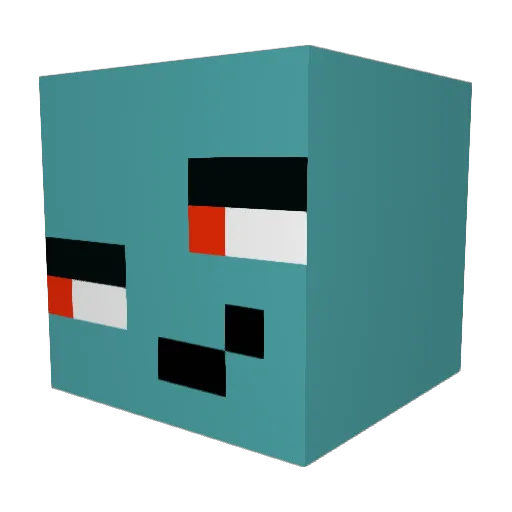 M3midas7S Minecraft avatar head, 3D render