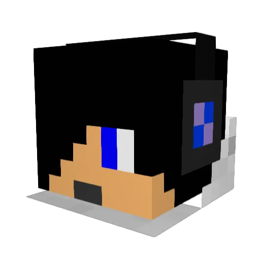 M3nger Minecraft avatar head, 3D render