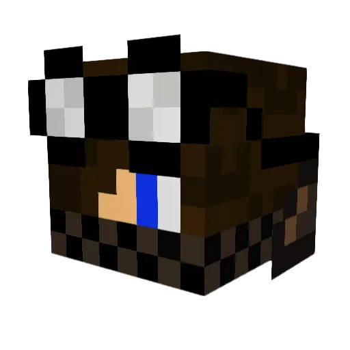 M3ntALo Minecraft avatar head, 3D render