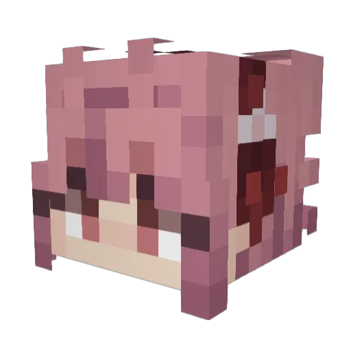 M3ntie Minecraft avatar head, 3D render