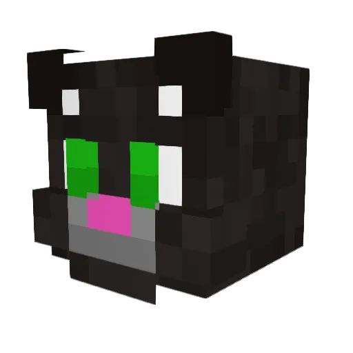 M3o0ow Minecraft avatar head, 3D render
