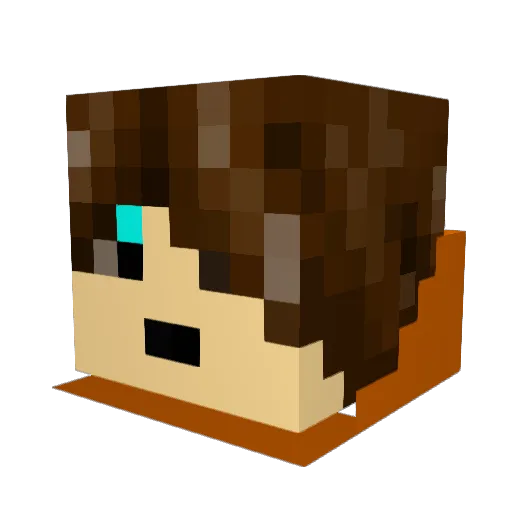 M3oo7g Minecraft avatar head, 3D render
