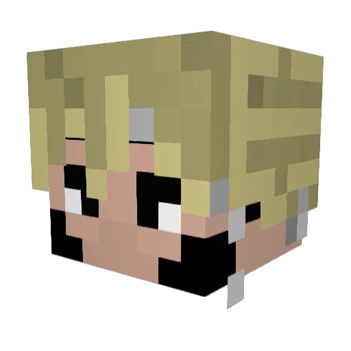 M3rleyes Minecraft avatar head, 3D render