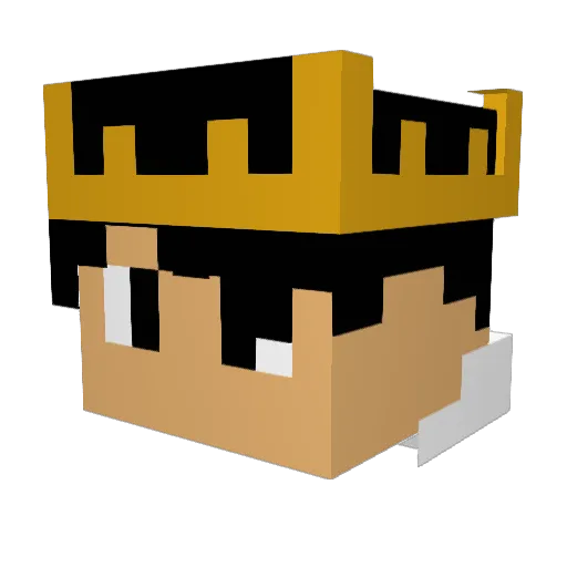 M3rlin13_ Minecraft avatar head, 3D render