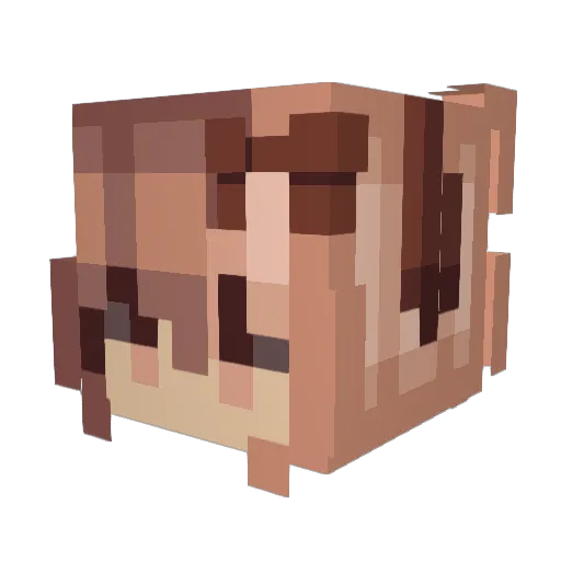 M3saya Minecraft avatar head, 3D render