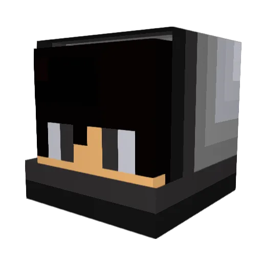 M3uin Minecraft avatar head, 3D render