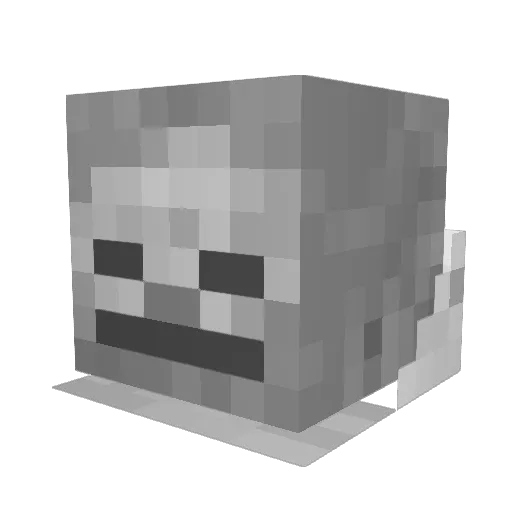 M3vHf Minecraft avatar head, 3D render