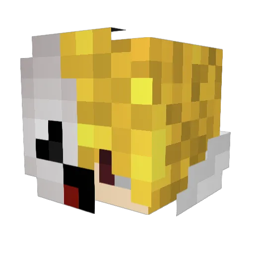 M3xiw Minecraft avatar head, 3D render
