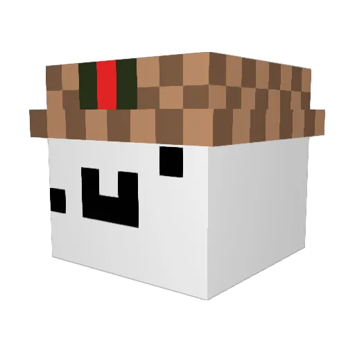 M4231 Minecraft avatar head, 3D render