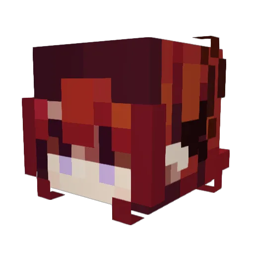 M43F Minecraft avatar head, 3D render