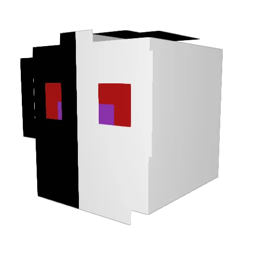 M44CKR Minecraft avatar head, 3D render