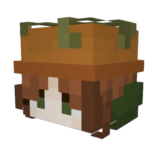 M44DS Minecraft avatar head, 3D render