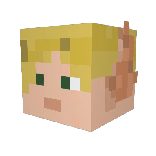 M44T4 Minecraft avatar head, 3D render