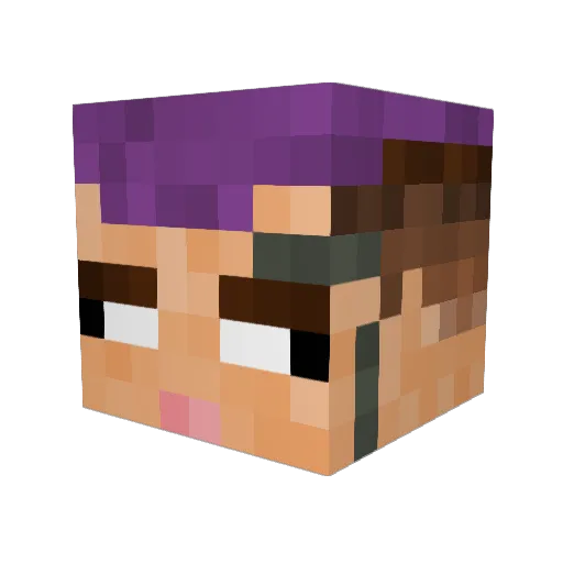 M47RA Minecraft avatar head, 3D render
