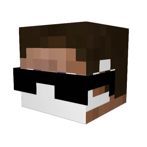 M47UN Minecraft avatar head, 3D render