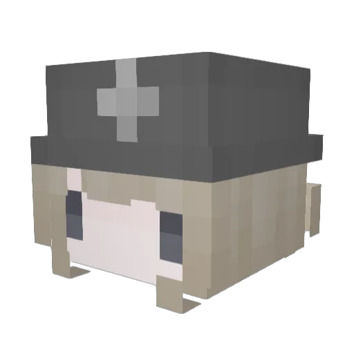 M4CA17_ Minecraft avatar head, 3D render