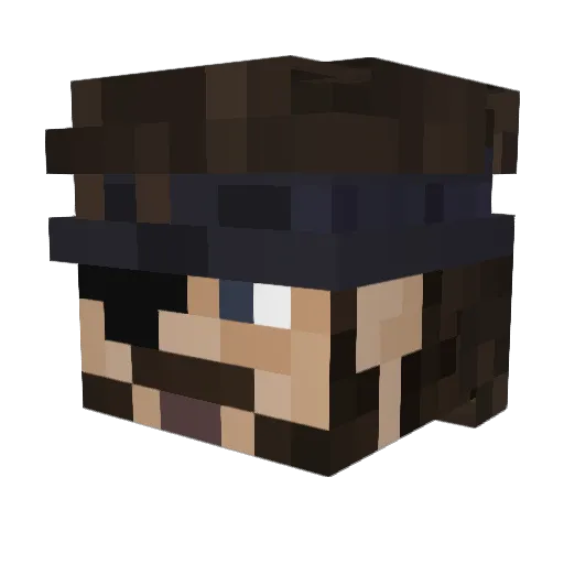 M4EM4E Minecraft avatar head, 3D render