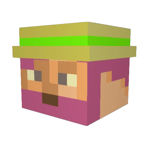 M4G1CA Minecraft avatar head, 3D render