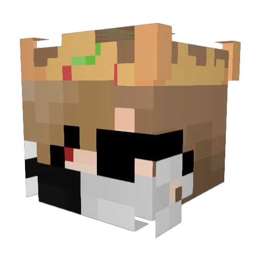 M4GZZ Minecraft avatar head, 3D render