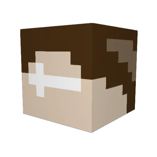 M4Gsn Minecraft avatar head, 3D render