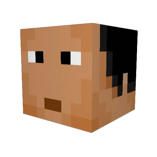 M4HOO Minecraft avatar head, 3D render
