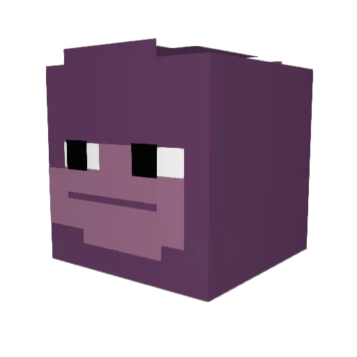 M4LPAA Minecraft avatar head, 3D render