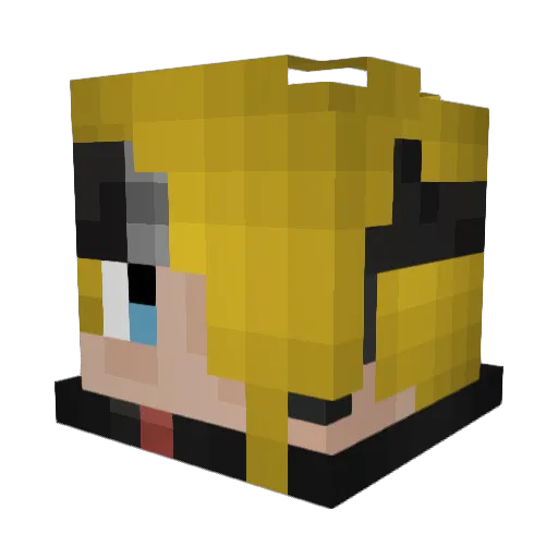 M4TH3USBRRRR Minecraft avatar head, 3D render