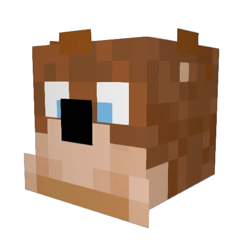 M4TT3H Minecraft avatar head, 3D render