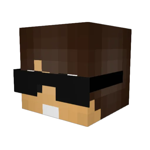 M4TTI4 Minecraft avatar head, 3D render