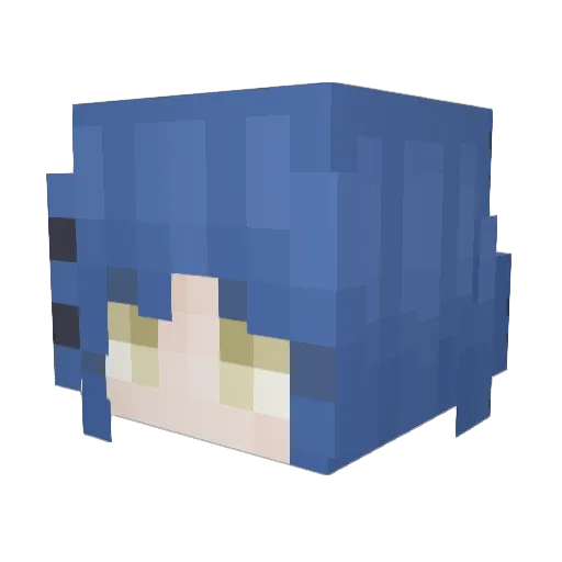 M4UW Minecraft avatar head, 3D render
