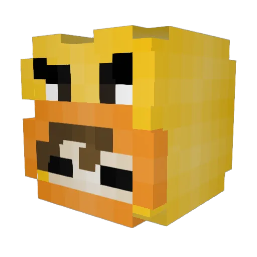 M4X025 Minecraft avatar head, 3D render