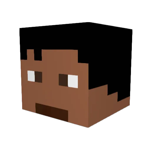 M4XimumVelocity Minecraft avatar head, 3D render