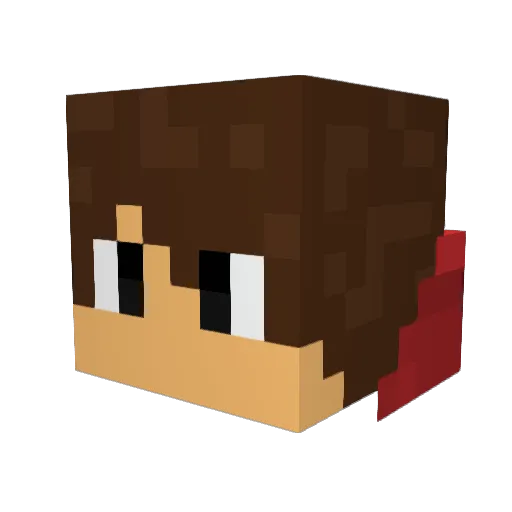 M4_Super Minecraft avatar head, 3D render