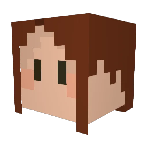 M4aya Minecraft avatar head, 3D render