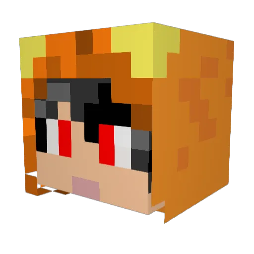 M4ckenzie Minecraft avatar head, 3D render
