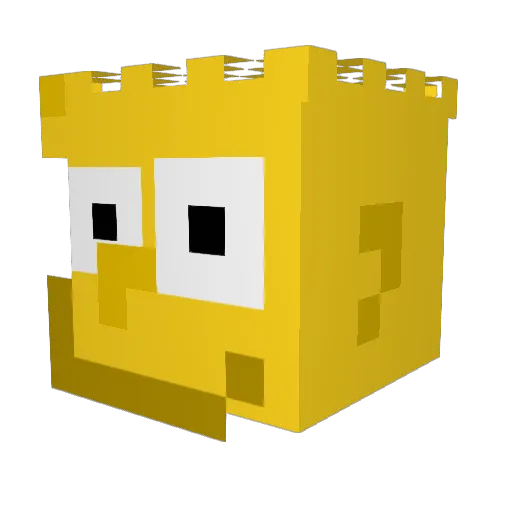 M4dMonk Minecraft avatar head, 3D render