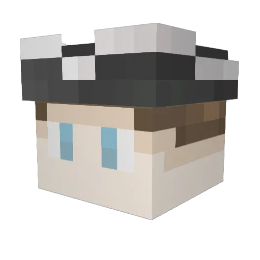 M4iK Minecraft avatar head, 3D render