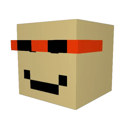 M4ico Minecraft avatar head, 3D render