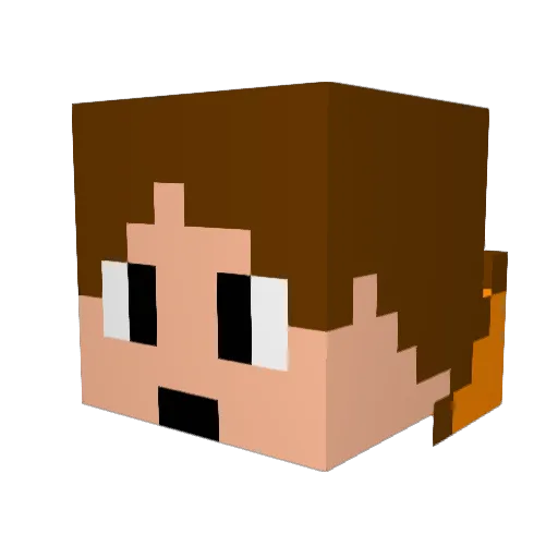 M4k1z1 Minecraft avatar head, 3D render