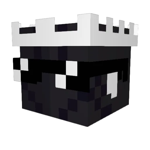 M4ked Minecraft avatar head, 3D render